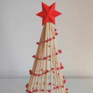 Árvore de Natal com Palitos de Churrasco