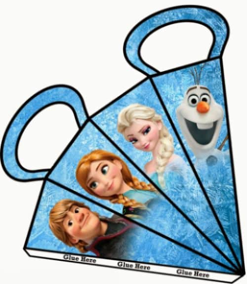 4 Moldes de Caixinhas dos Frozen para Imprimir