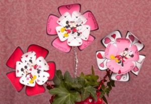 Molde de Flores de Minnie e Mickey Mouse