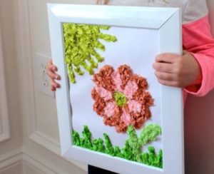 Ideia Simples para Quadro Infantil com Papel