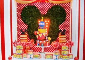 Decoração de Festa Infantil Mickey e Minnie no Circo