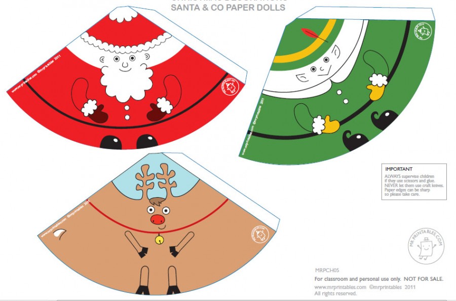 Moldes de Cones Infantis para Árvore de Natal