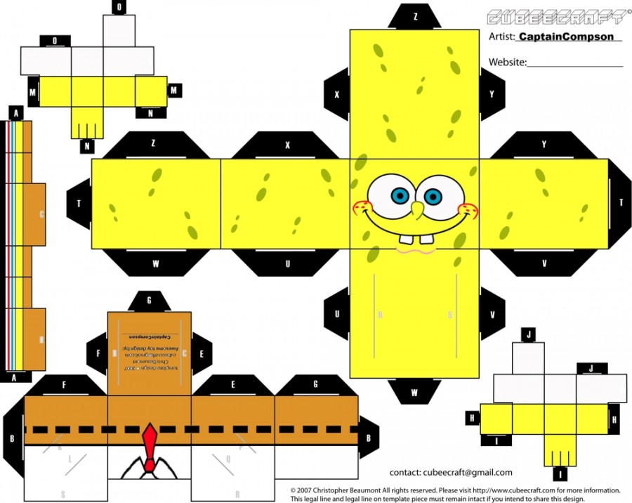 Moldes da Turma do Bob Esponja para Imprimir