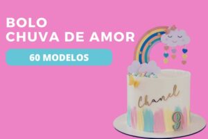 bolo chuva de amor